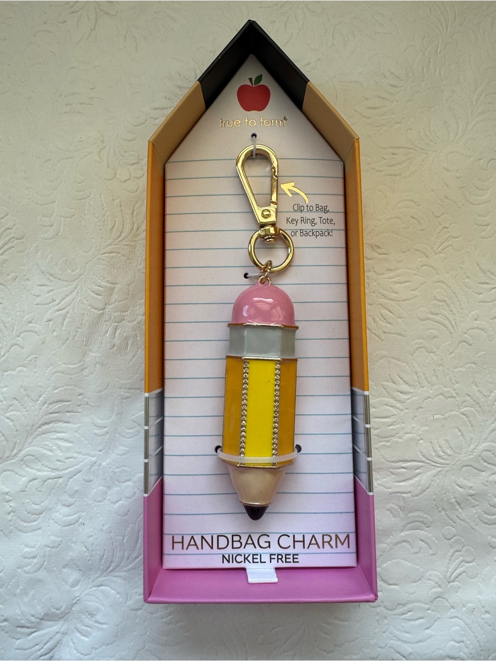True to Form Pencil Keychain Bag Charm